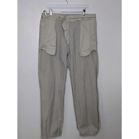 Banana Republic Pants Mens 36 X 34 Gavin Straight Fit Chino Beige Flat Front - Picture 9 of 9